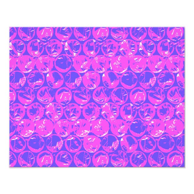 Lila Pop-Kunstblasenfolie Fotodruck (Vorne)