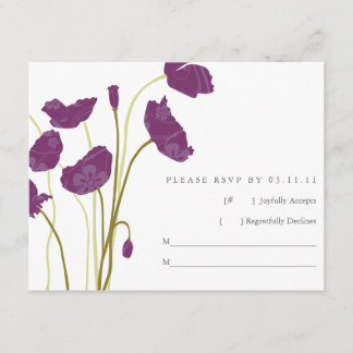 Lila Poppies UAWG RSVP Karte