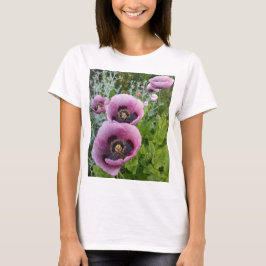 Lila Poppy Poppies Rosa Blume Blumenfrauen T-Shirt