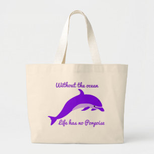 Lila Porpoise Tote Bag Jumbo Stoffbeutel