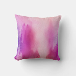 Lila Positive Raumkissen in Aquarellfarbe Pink Kissen