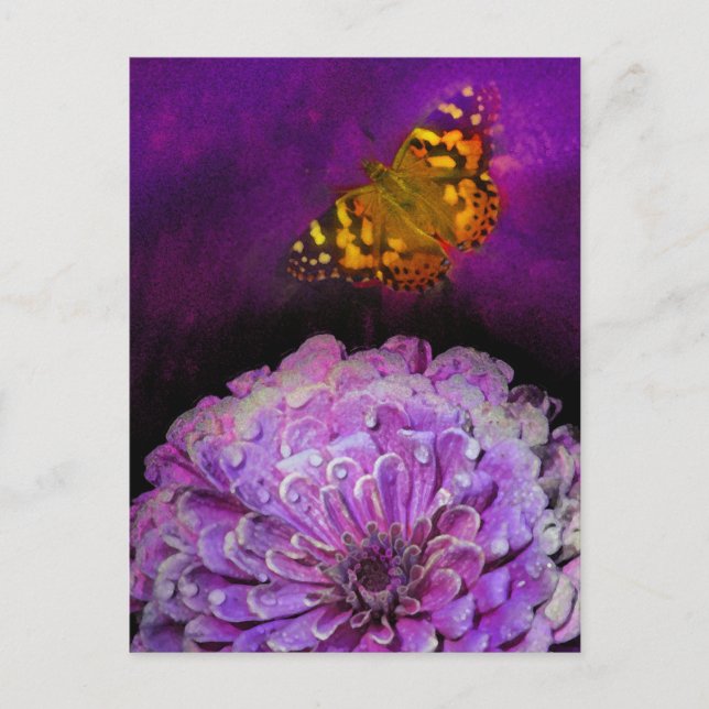 Lila Postkarte (Vorderseite)