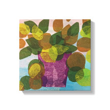 Lila Pot Stretched Canvas