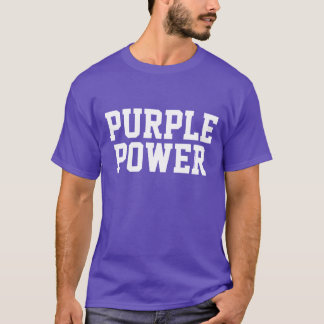 Lila Power-amerikanischer hergestellter T - Shirt