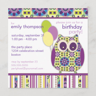 Lila Power Geburtstag Hufeisen Party Einladung