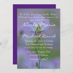 Lila Primrose Einladung