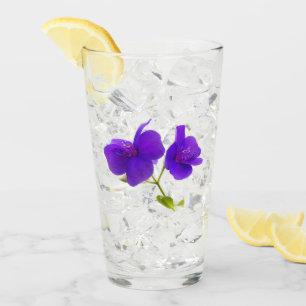 Lila Princess Blume Floral Glas