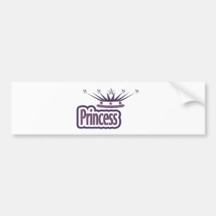 Lila Princess Crown Autoaufkleber