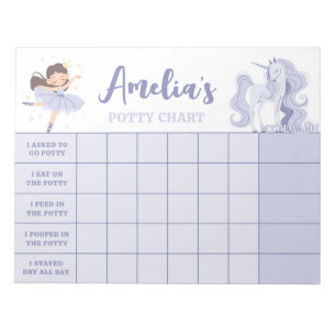 Lila Princess-Diagramm Personalisierte Namensaufga Notizblock