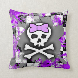 Lila Princess Skull Pillow Kissen