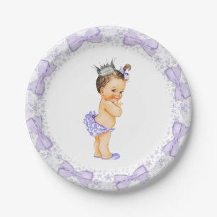 Lila-Prinzessin-Baby-Party Pappteller