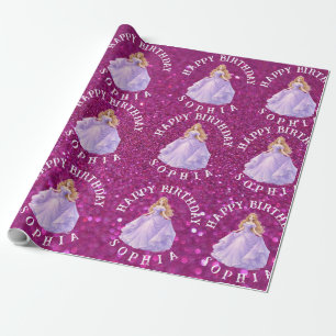 Lila Prinzessin Geschenkpapier