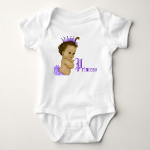 Lila Prinzessin T-Shirts für afroamerikanische Bab