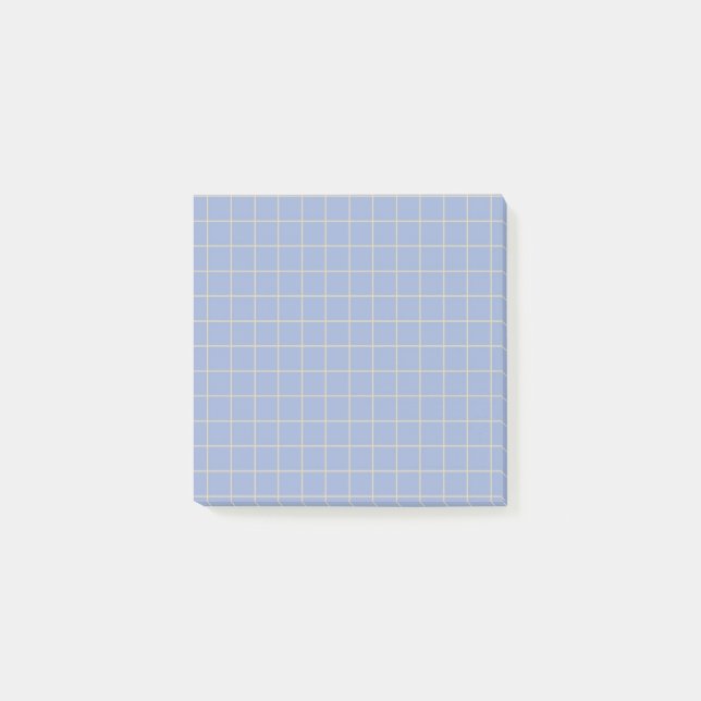 Lila Prüfmuster Stilvolles Rasterdesign Post-it Klebezettel (Vorderseite)