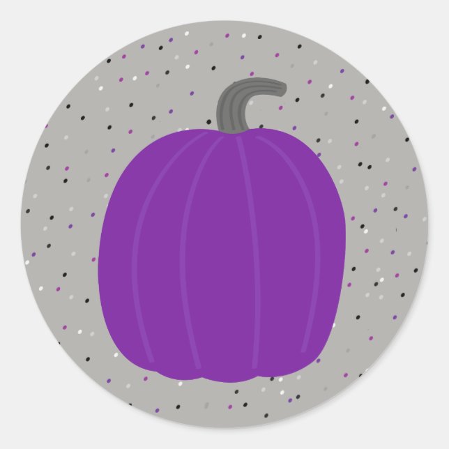 Lila Pumpkettensticker Runder Aufkleber (Vorderseite)
