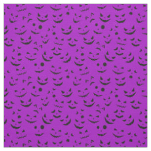 Lila Pumpkin lächelt glücklich Halloween Moderne Stoff