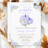 Lila Pumpkins Floral Baby Dusche