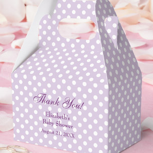 Lila Punkte Baby Shower Geschenkbox Geschenkschachtel