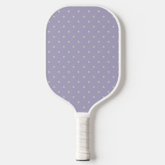 Lila-Punkte-Lavendel-Cream-Polka-Punkte-Muster Pickleball Schläger