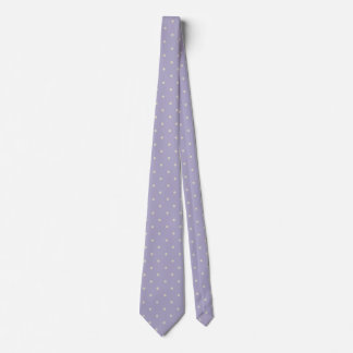 Lila Punkte-Lavendel-Creme-Polka-Punkte-Muster Krawatte