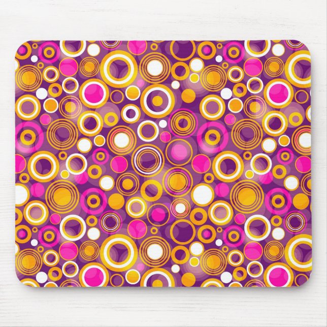 Lila Punkte-Muster Mousepad (Vorne)