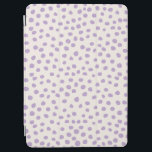 Lila Punkte Preppy moderne Druckstellen iPad Air Hülle<br><div class="desc">Preppy Animal Print Punkte - Niedliche lila dalmatinische Flecken.</div>