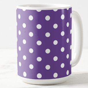 Lila Punkte-Weißer-Elefant-Geschenktasse Kaffeetasse
