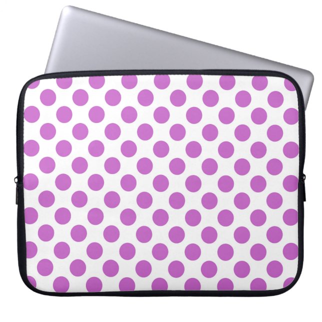 Lila Punktmuster Laptopschutzhülle (Vorderseite)