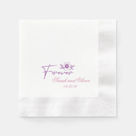 Lila Pur Hochzeit Serviette