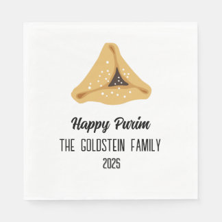 Lila Purim Hamentashen Familienname Serviette