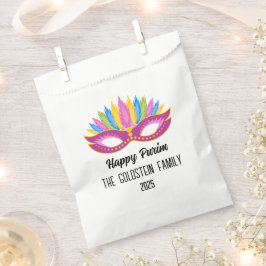 Lila Purim Masquerade Familienname Gefälligkeitsag Geschenktütchen