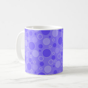 Lila Purpurtöne mit Punkten im Retro-Stil der Sech Kaffeetasse