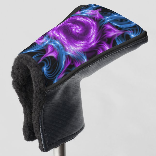 Lila Putterabdeckung für Swirbeldesign Golf Headcover (3/4 Vorderseite)