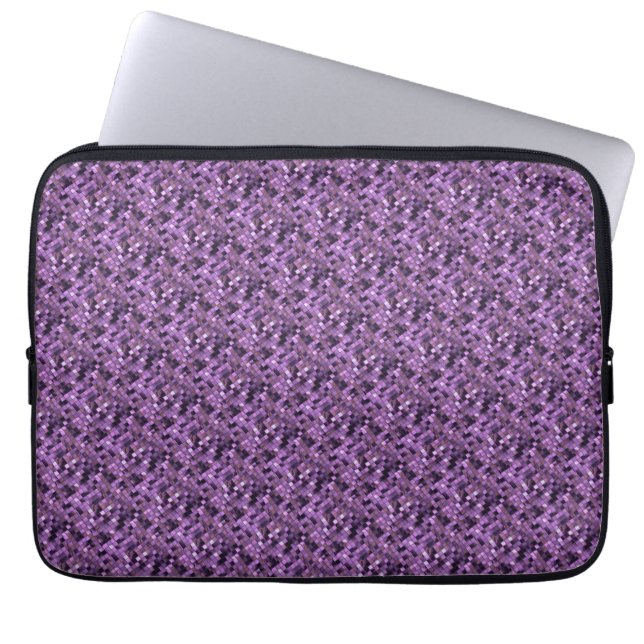 Lila Quadrat Laptopschutzhülle (Vorderseite)