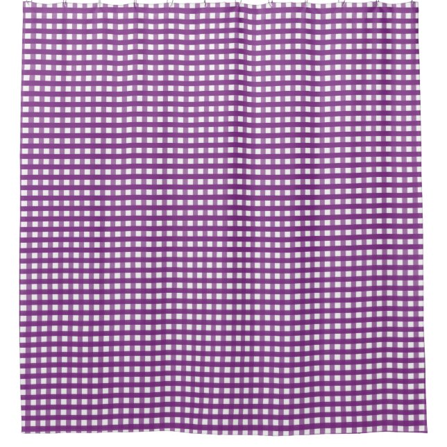 Lila Quadrate Duschvorhang (Vorderseite)