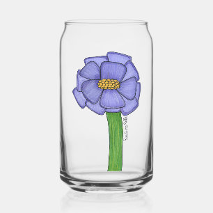 Lila Quadratische Blume Dosenglas