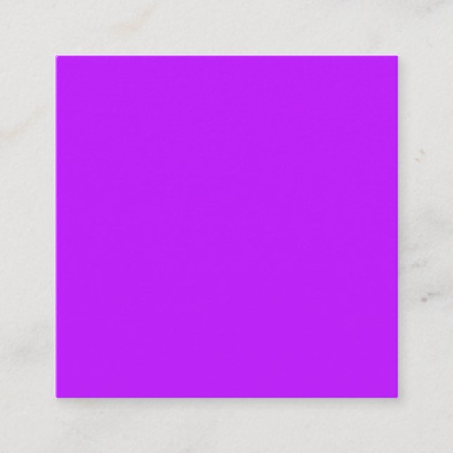 Lila quadratische Geschäfts-Neonkarte Quadratische Visitenkarte (Vorderseite)