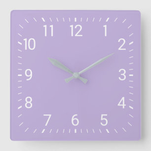 Lila quadratische Wand-Uhr Wanduhr