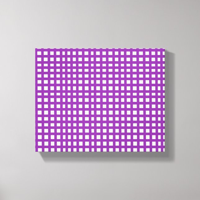 Lila Quadratmaschengitter Leinwanddruck (Vorderseite)
