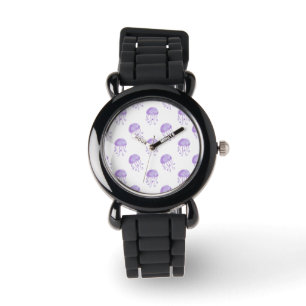 lila Qualle Armbanduhr
