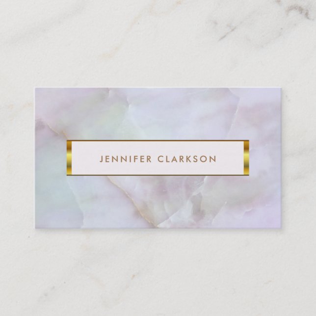 lila Quarzstein Visitenkarte (Vorderseite)