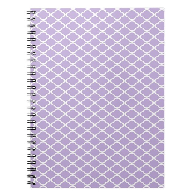 Lila Quatrefoil Notizblock (Vorderseite)