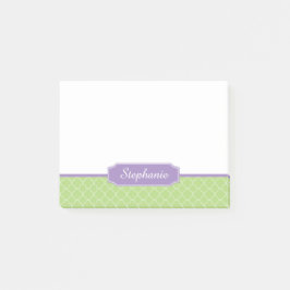 Lila Quilfolienmonogramm Post-it Klebezettel