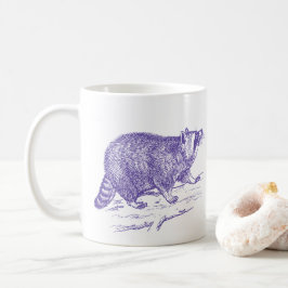 Lila Raccoon Illustration Tasse