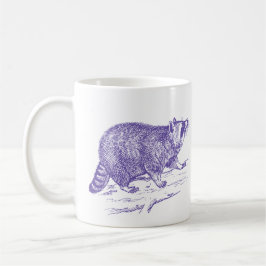 Lila Raccoon Illustration Tasse