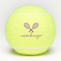 Lila Racquets mit Name Personalisiert 