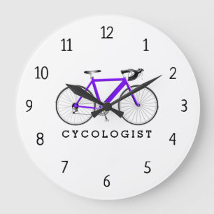 Lila Radfahrer Große Uhr