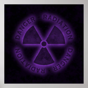 Lila Radiationssymbol-Poster Poster