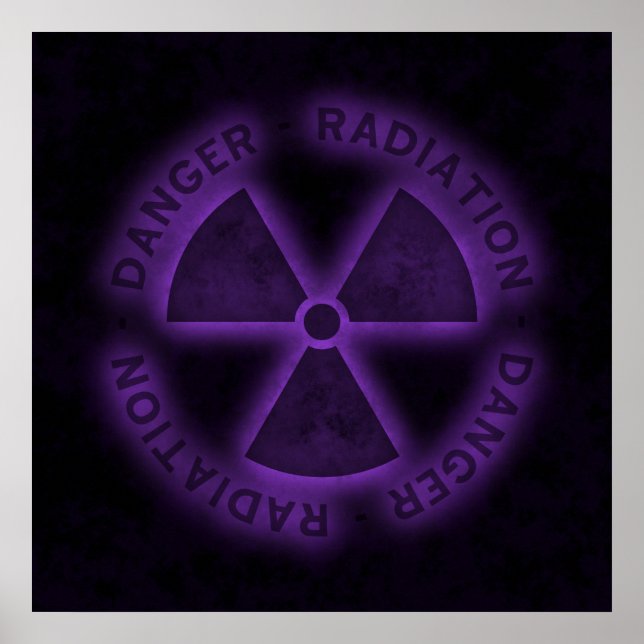 Lila Radiationssymbol-Poster Poster (Vorne)