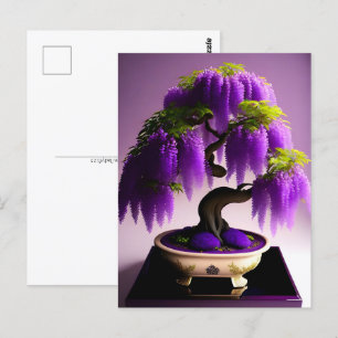 Lila Rain Wisteria Bonsai, Postüberquerung Postkarte